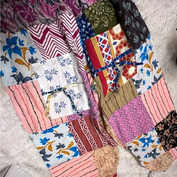 Patchwork Boho Pants, NWOT, Size Smalll/Medium.See Measurements. - Picture 7 of 7